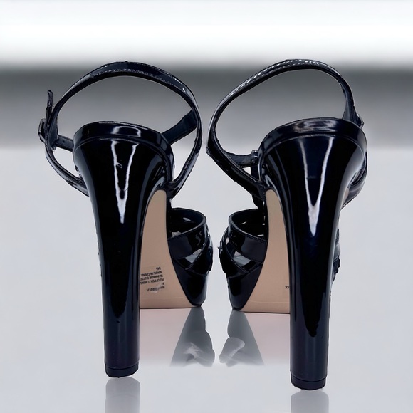 New - Elegant Steve Madden Black Patent Leather “Kadri” Stiletto Heels - Size 9 - Picture 4 of 12